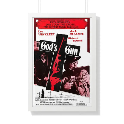 GOD'S GUN 1975 - Framed Movie Poster 20" x 30" White - The Sticker Space