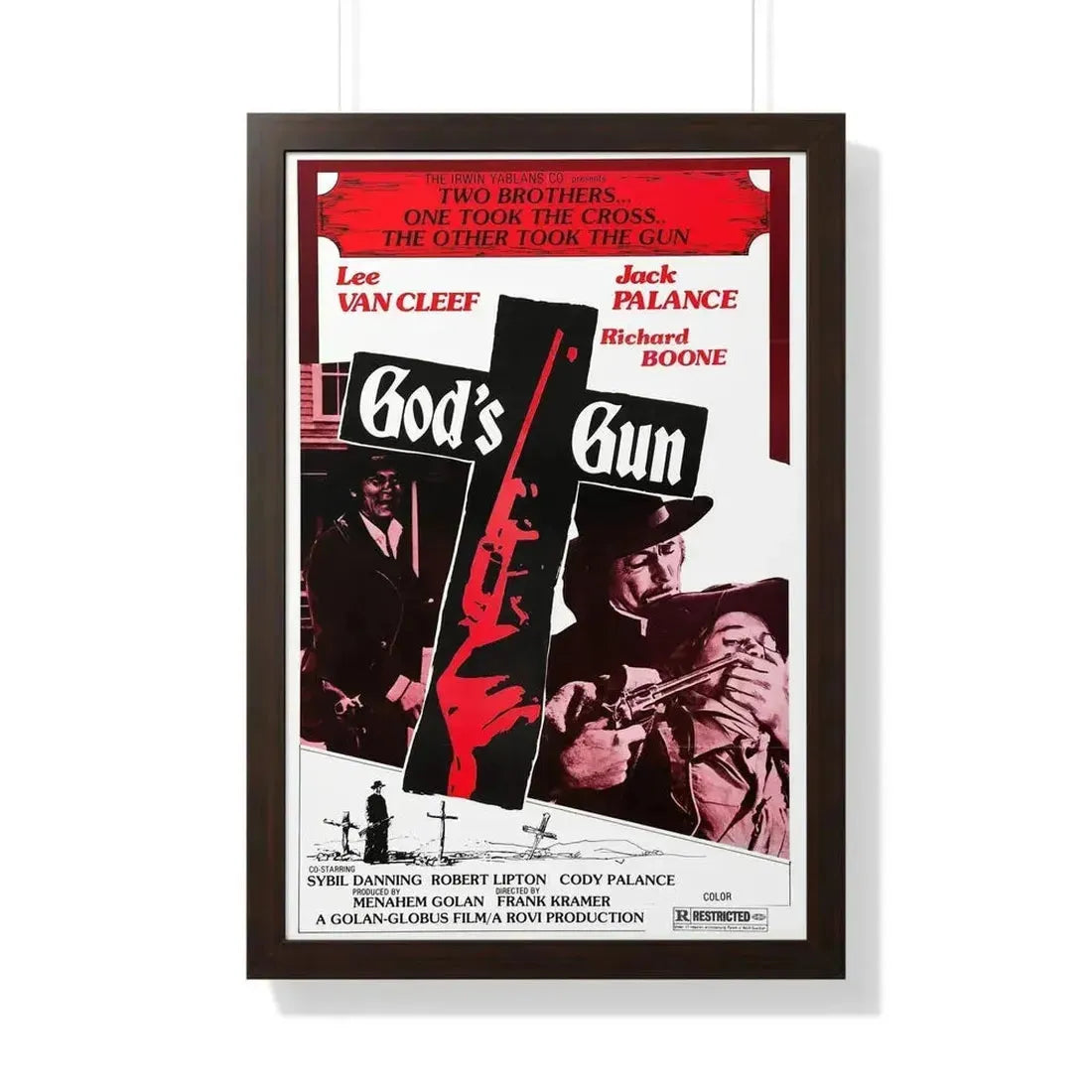 GOD'S GUN 1975 - Framed Movie Poster - The Sticker Space