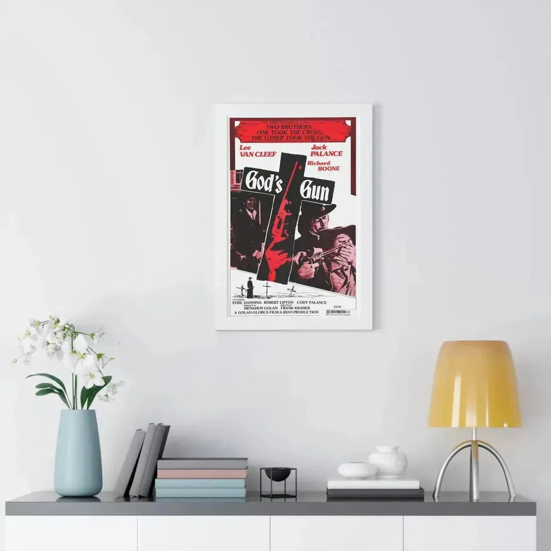 GOD'S GUN 1975 - Framed Movie Poster - The Sticker Space