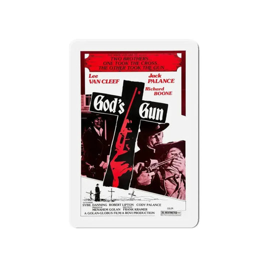 GOD'S GUN 1975 Movie Poster - Refrigerator Magnet 6 Inch - The Sticker Space