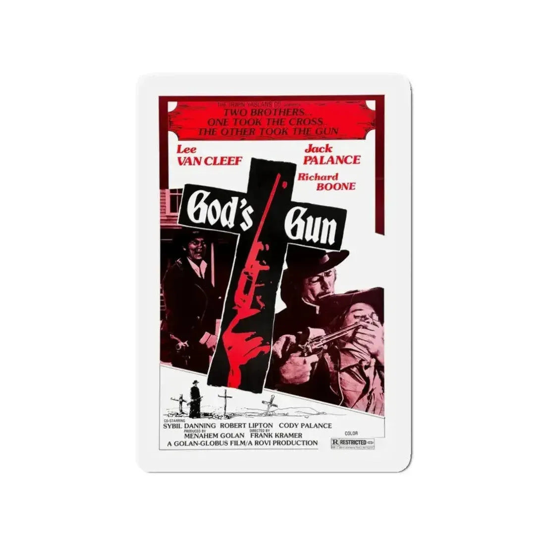 GOD'S GUN 1975 Movie Poster - Refrigerator Magnet - The Sticker Space