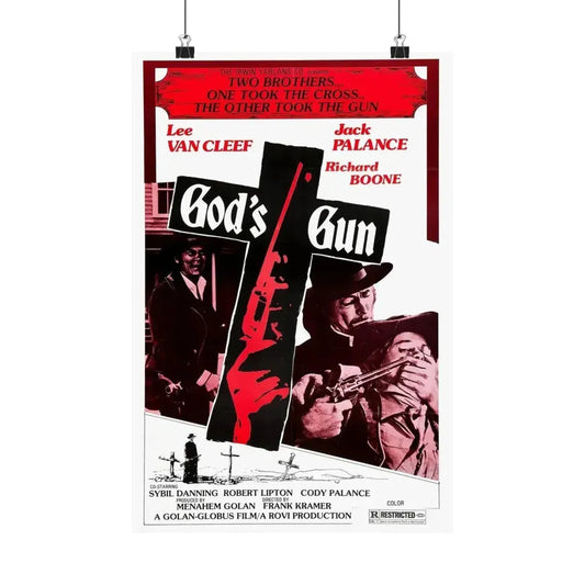 GOD'S GUN 1975 - Paper Movie Poster 12″ x 18″ Matte - The Sticker Space