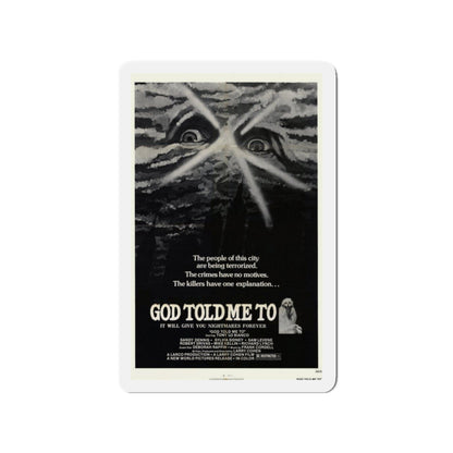 GOD TOLD ME TO 1976 Movie Poster - Die-Cut Magnet-3" x 3"-The Sticker Space