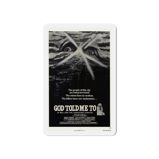 GOD TOLD ME TO 1976 Movie Poster - Die-Cut Magnet-6 × 6"-The Sticker Space