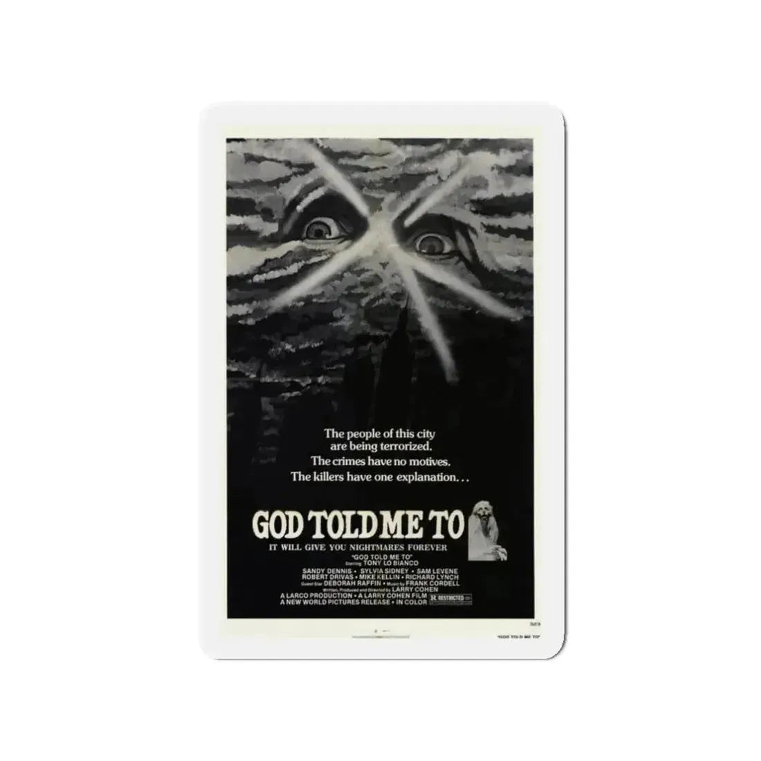 GOD TOLD ME TO 1976 Movie Poster - Refrigerator Magnet 3 Inch - The Sticker Space