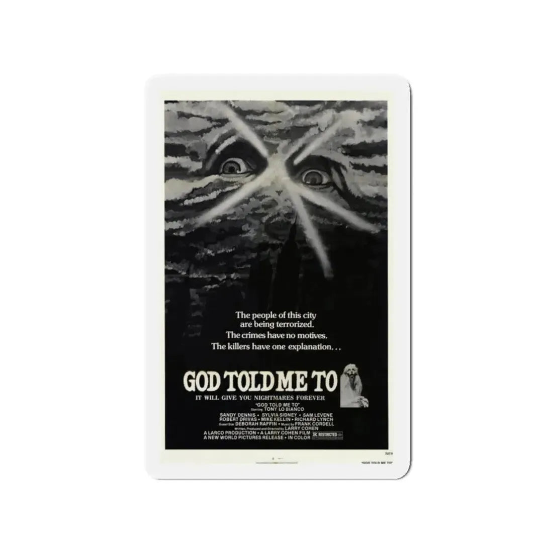 GOD TOLD ME TO 1976 Movie Poster - Refrigerator Magnet 3 Inch - The Sticker Space