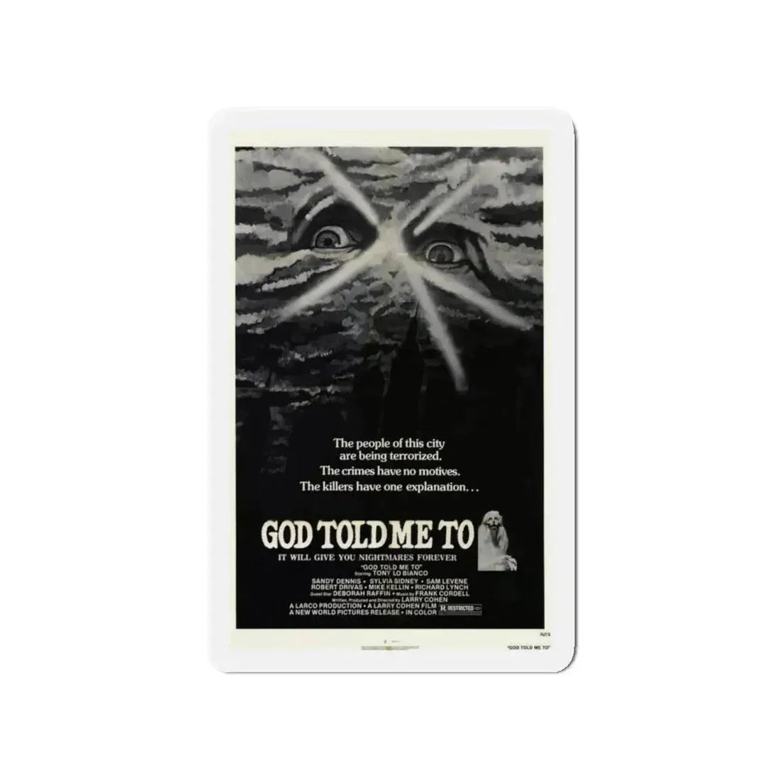 GOD TOLD ME TO 1976 Movie Poster - Refrigerator Magnet 4 Inch - The Sticker Space