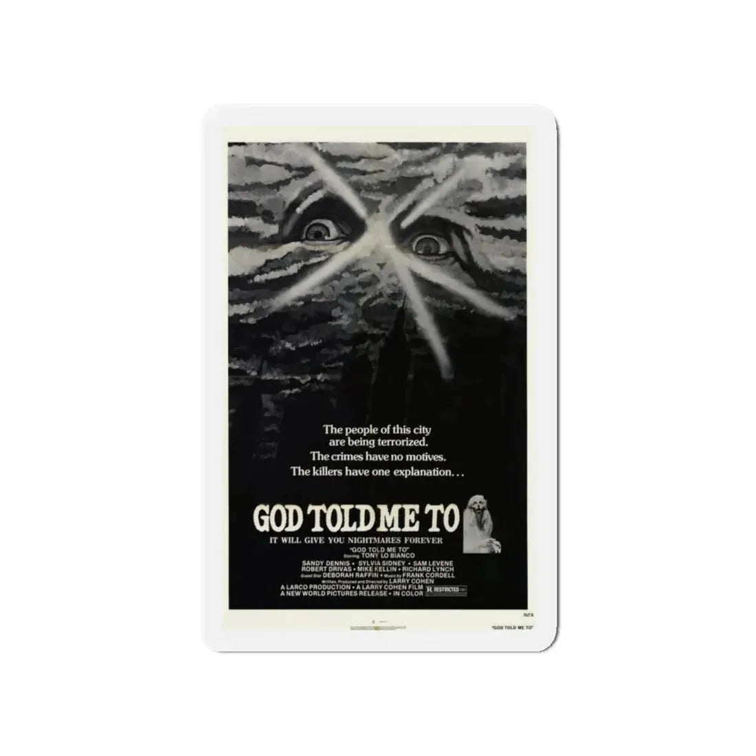 GOD TOLD ME TO 1976 Movie Poster - Refrigerator Magnet 4 Inch - The Sticker Space