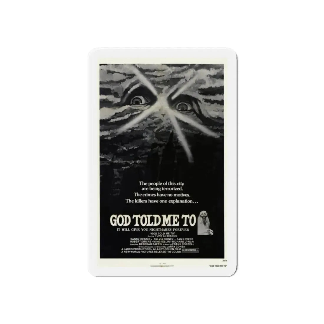 GOD TOLD ME TO 1976 Movie Poster - Refrigerator Magnet 6 Inch - The Sticker Space