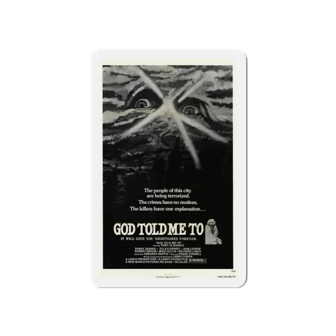 GOD TOLD ME TO 1976 Movie Poster - Refrigerator Magnet - The Sticker Space