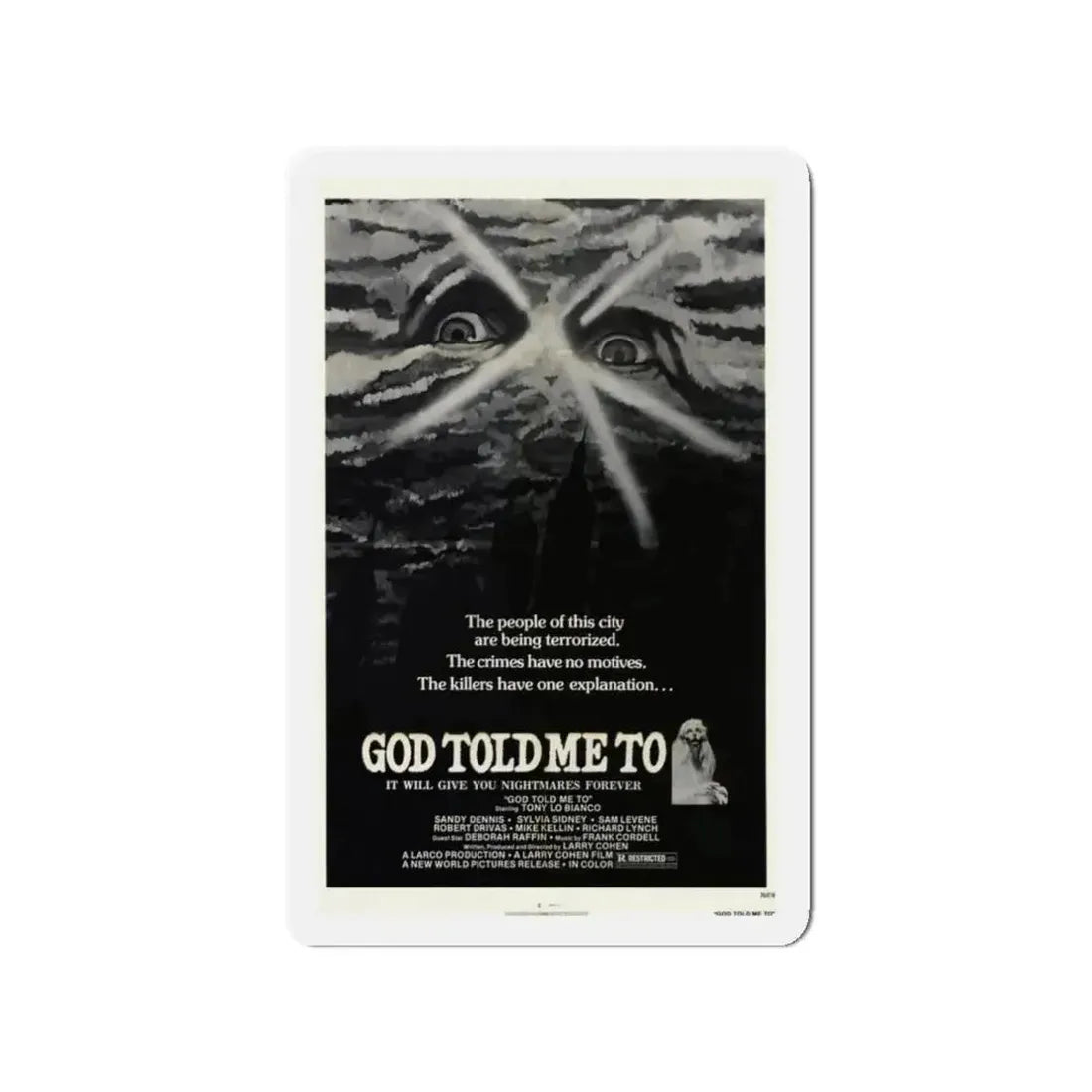 GOD TOLD ME TO 1976 Movie Poster - Refrigerator Magnet - The Sticker Space