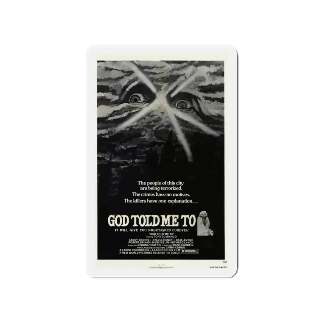 GOD TOLD ME TO 1976 Movie Poster - Refrigerator Magnet - The Sticker Space