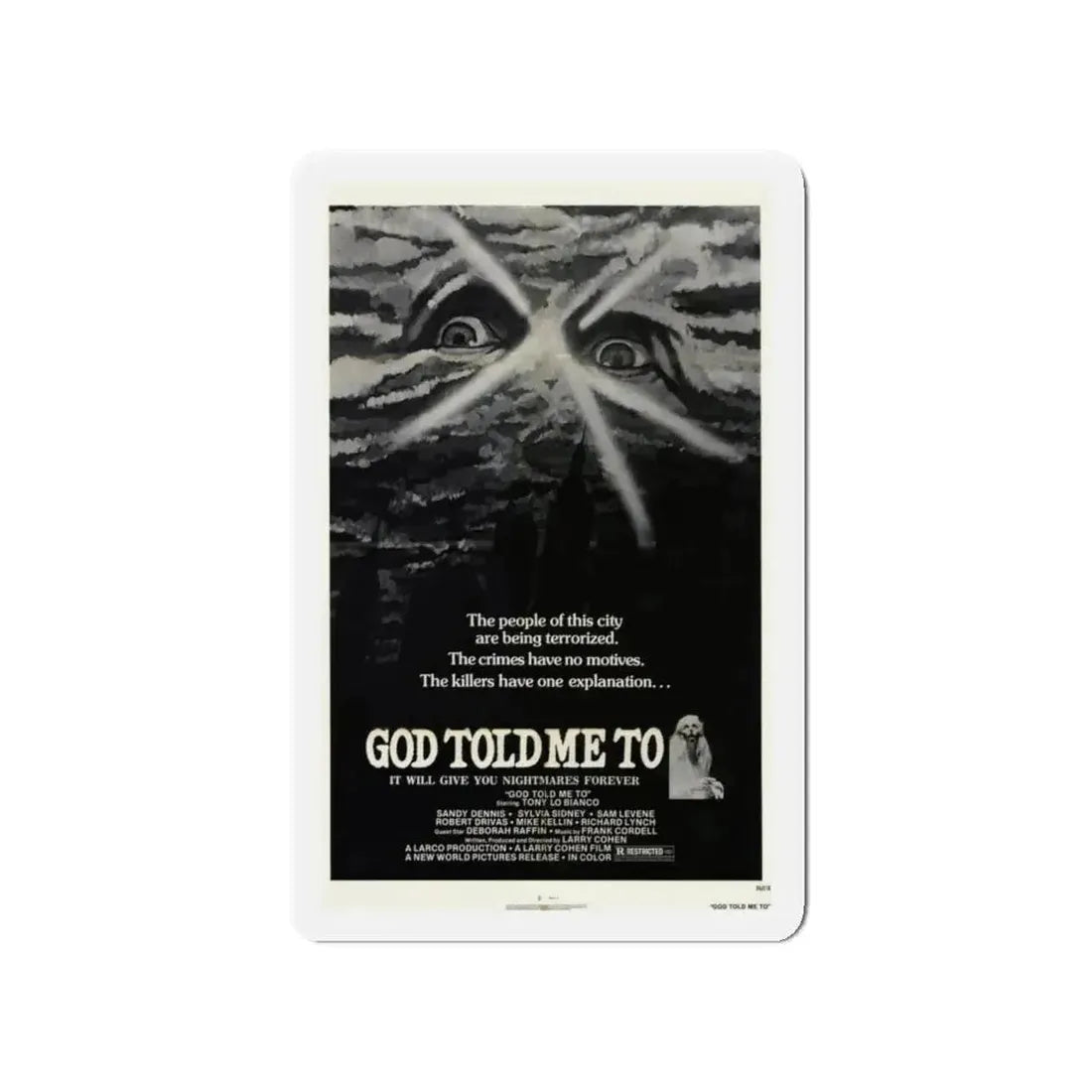 GOD TOLD ME TO 1976 Movie Poster - Refrigerator Magnet - The Sticker Space