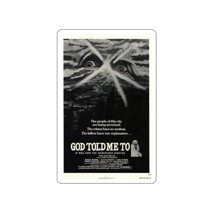 GOD TOLD ME TO 1976 Movie Poster STICKER Vinyl Die-Cut Decal 6 Inch - The Sticker Space