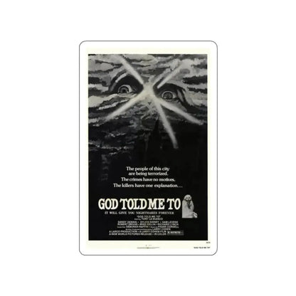 GOD TOLD ME TO 1976 Movie Poster STICKER Vinyl Die-Cut Decal - The Sticker Space