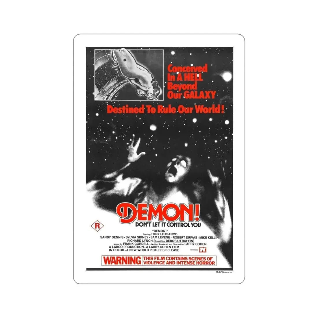 God Told Me To 1976 Movie Poster STICKER Vinyl Die-Cut Decal - The Sticker Space