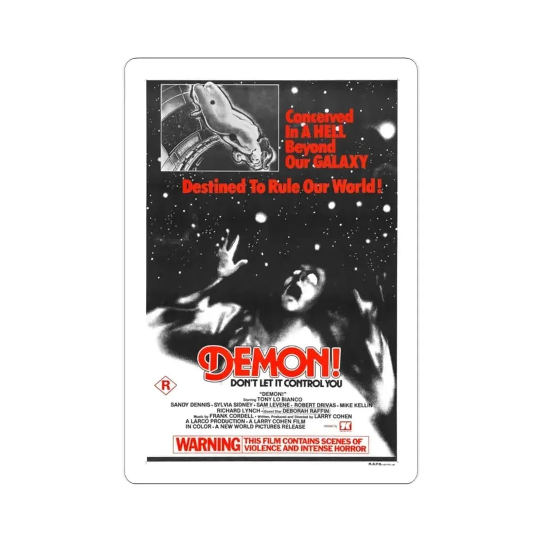 God Told Me To 1976 Movie Poster STICKER Vinyl Die-Cut Decal - The Sticker Space