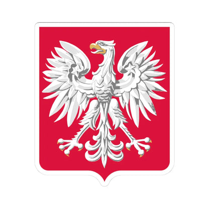 Godło PRL 1980 (Poland) (Coat of Arms) STICKER Vinyl Kiss-Cut Decal 3 Inch White - The Sticker Space