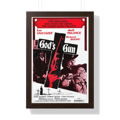 GOD'S GUN 1975 - Framed Movie Poster-16″ x 24″-The Sticker Space