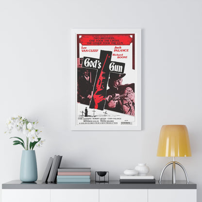 GOD'S GUN 1975 - Framed Movie Poster-The Sticker Space