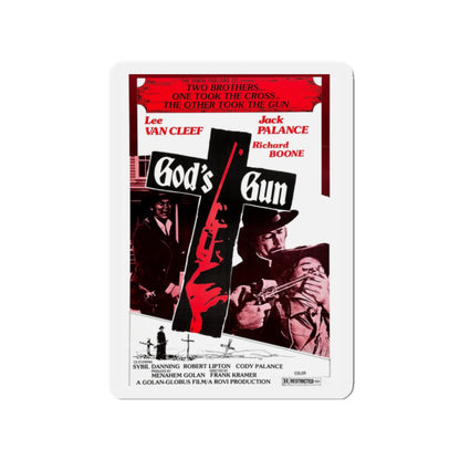 GOD'S GUN 1975 Movie Poster - Die-Cut Magnet-2" x 2"-The Sticker Space