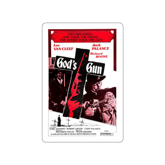 GOD'S GUN 1975 Movie Poster STICKER Vinyl Die-Cut Decal-2 Inch-The Sticker Space