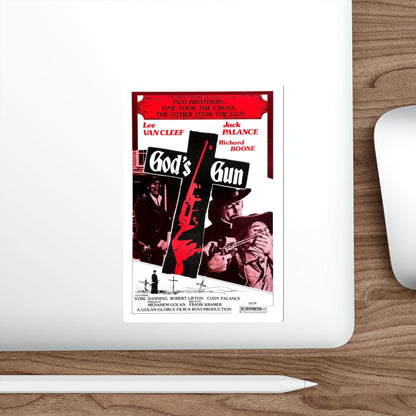 GOD'S GUN 1975 Movie Poster STICKER Vinyl Die-Cut Decal-The Sticker Space