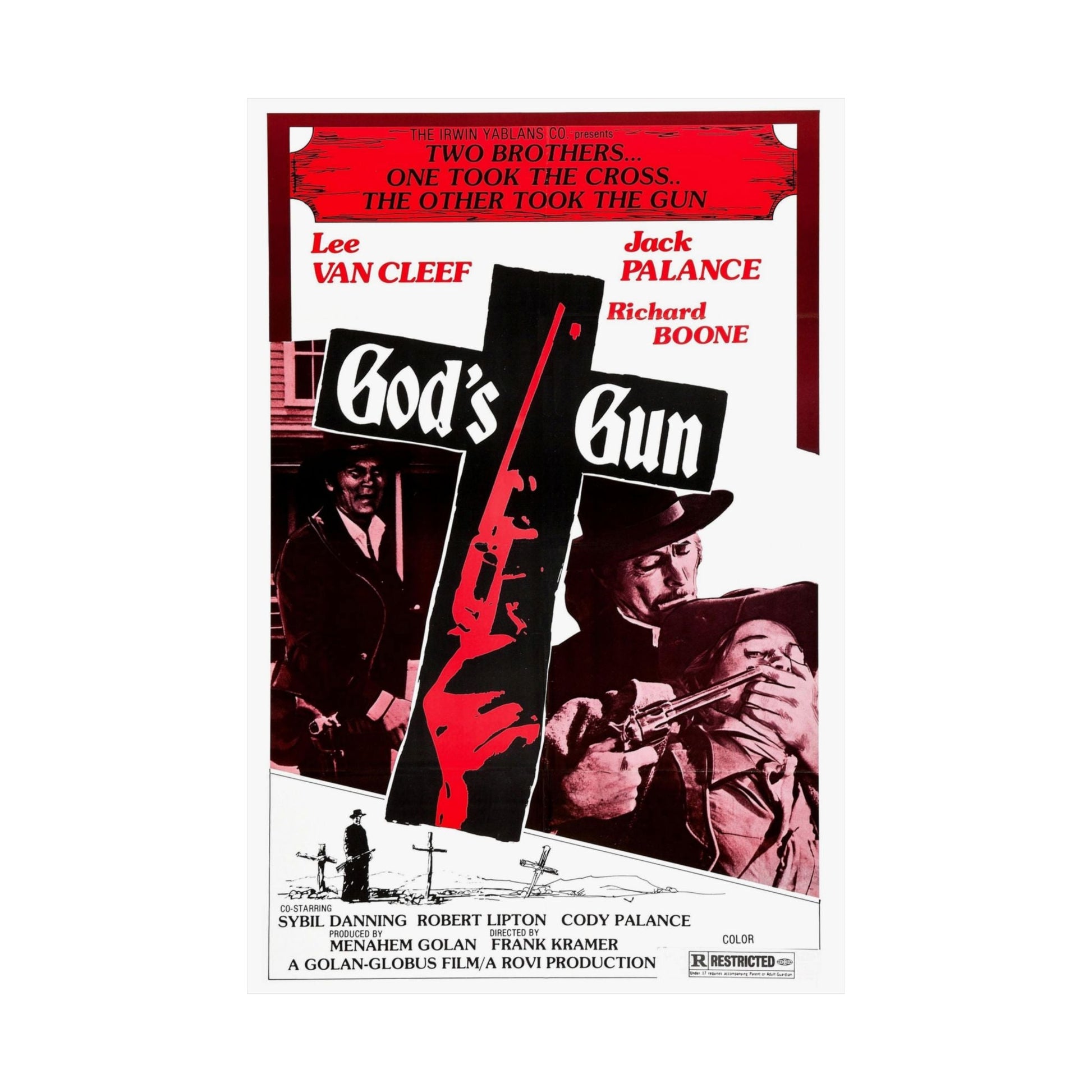 GOD'S GUN 1975 - Paper Movie Poster-The Sticker Space