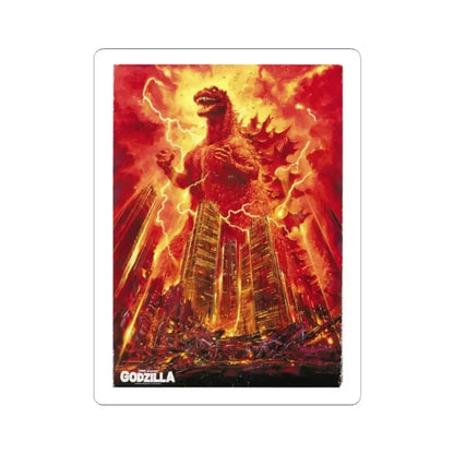 GODZILLA 1984 Movie Poster - STICKER Vinyl Kiss-Cut Decal 2 Inch White - The Sticker Space