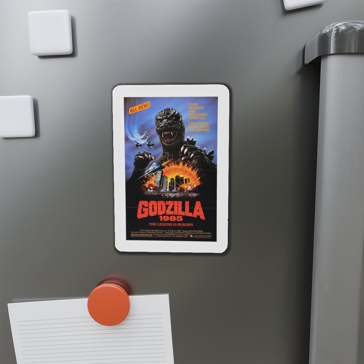 GODZILLA 1985 Movie Poster - Die-Cut Magnet-The Sticker Space