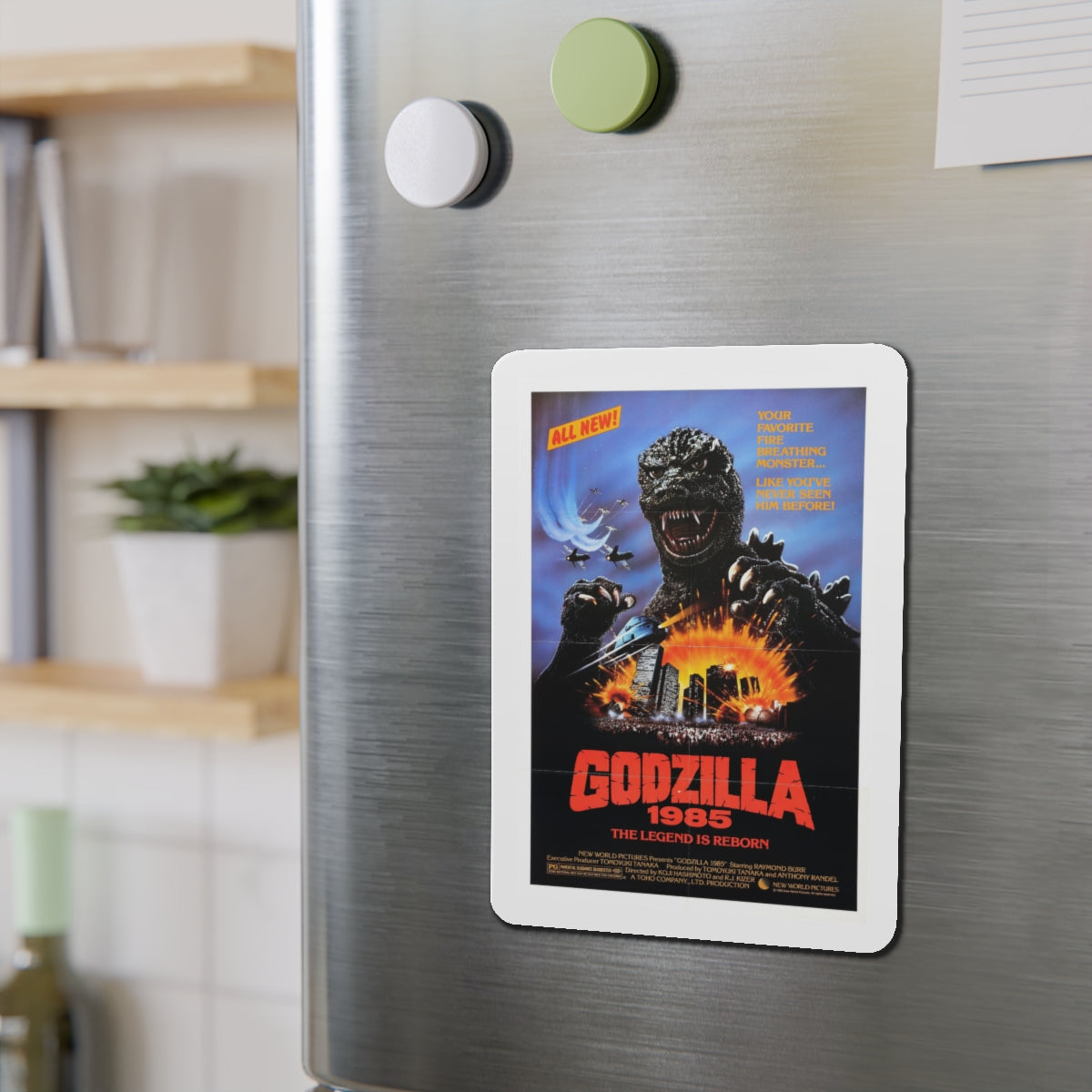 GODZILLA 1985 Movie Poster - Die-Cut Magnet-The Sticker Space