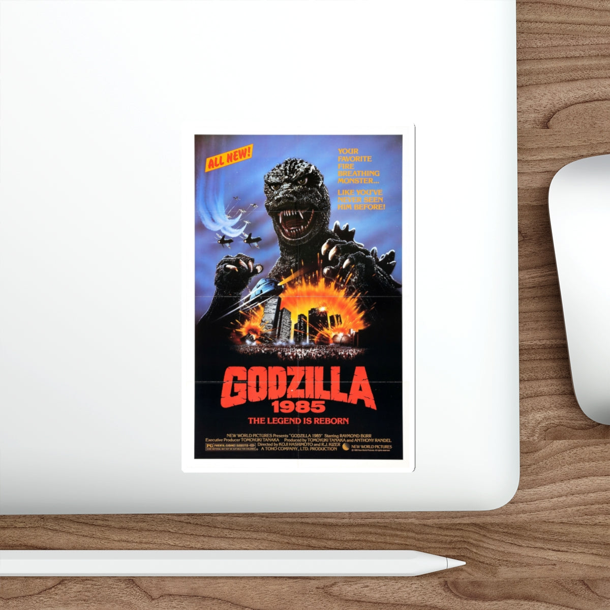 GODZILLA 1985 Movie Poster STICKER Vinyl Die-Cut Decal-The Sticker Space