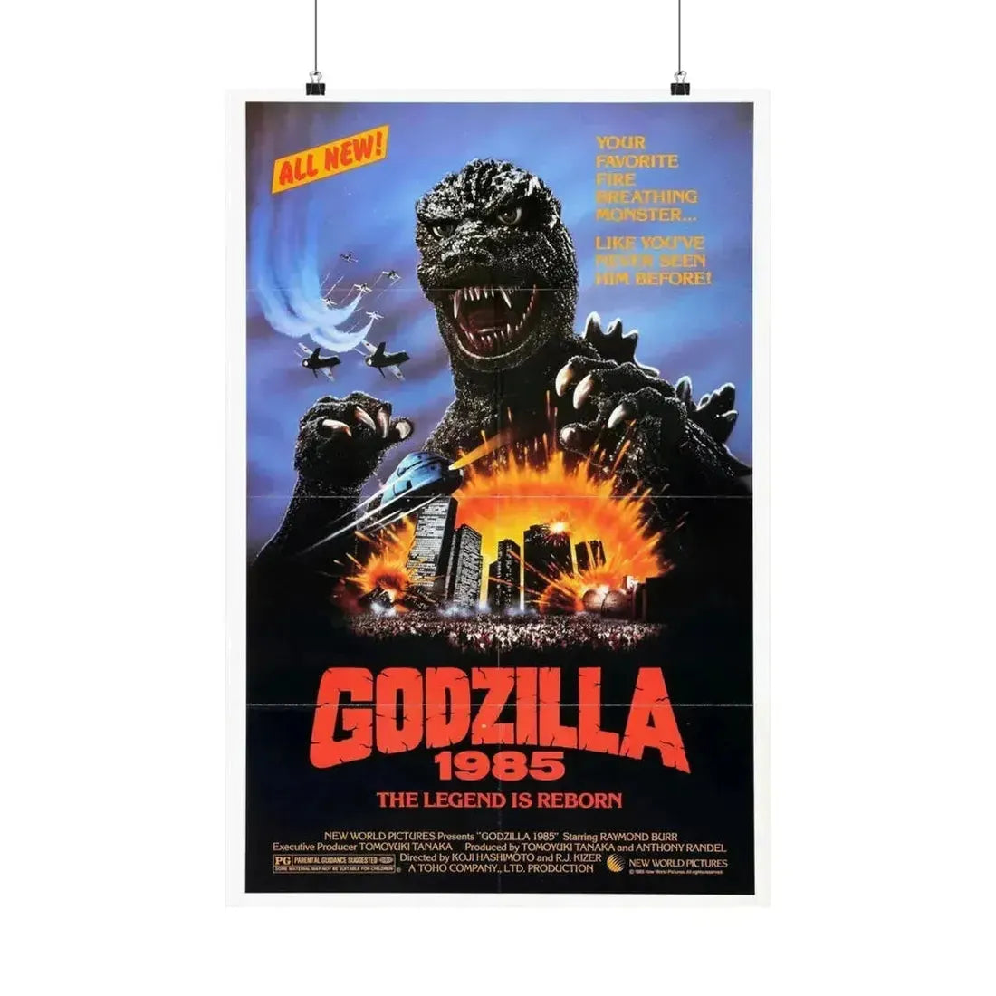 GODZILLA 1985 - Paper Movie Poster 20″ x 30″ Matte - The Sticker Space