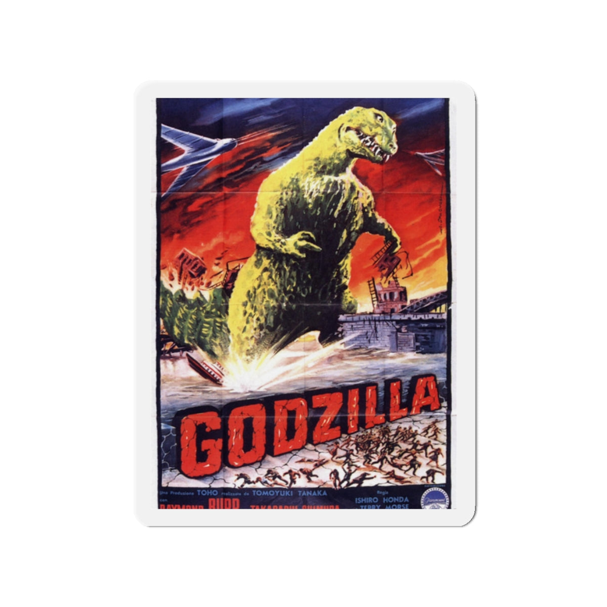 GODZILLA (2) 1954 Movie Poster - Die-Cut Magnet-2" x 2"-The Sticker Space