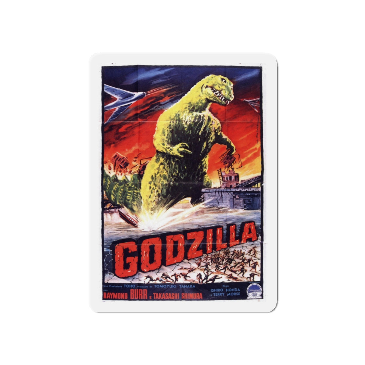 GODZILLA (2) 1954 Movie Poster - Die-Cut Magnet-5" x 5"-The Sticker Space