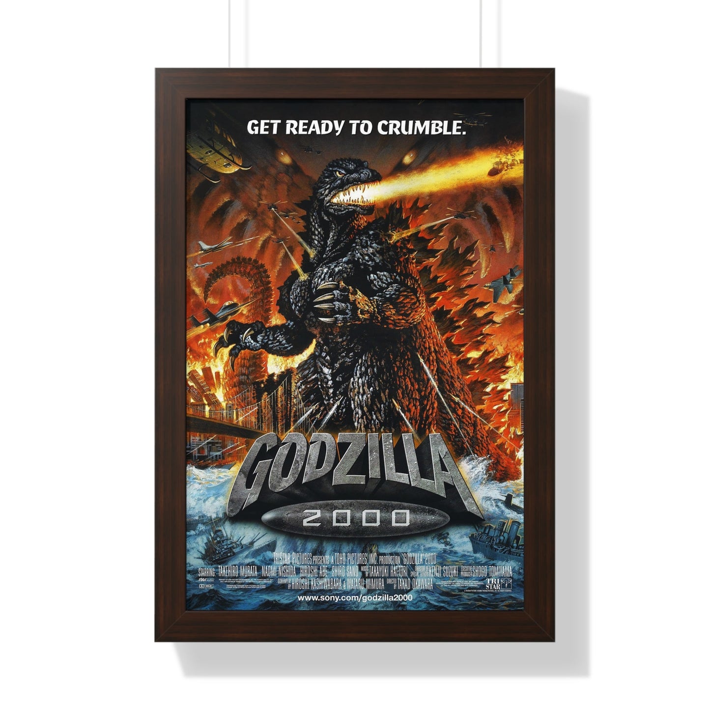 GODZILLA 2000 1999 - Framed Movie Poster-16″ x 24″-The Sticker Space