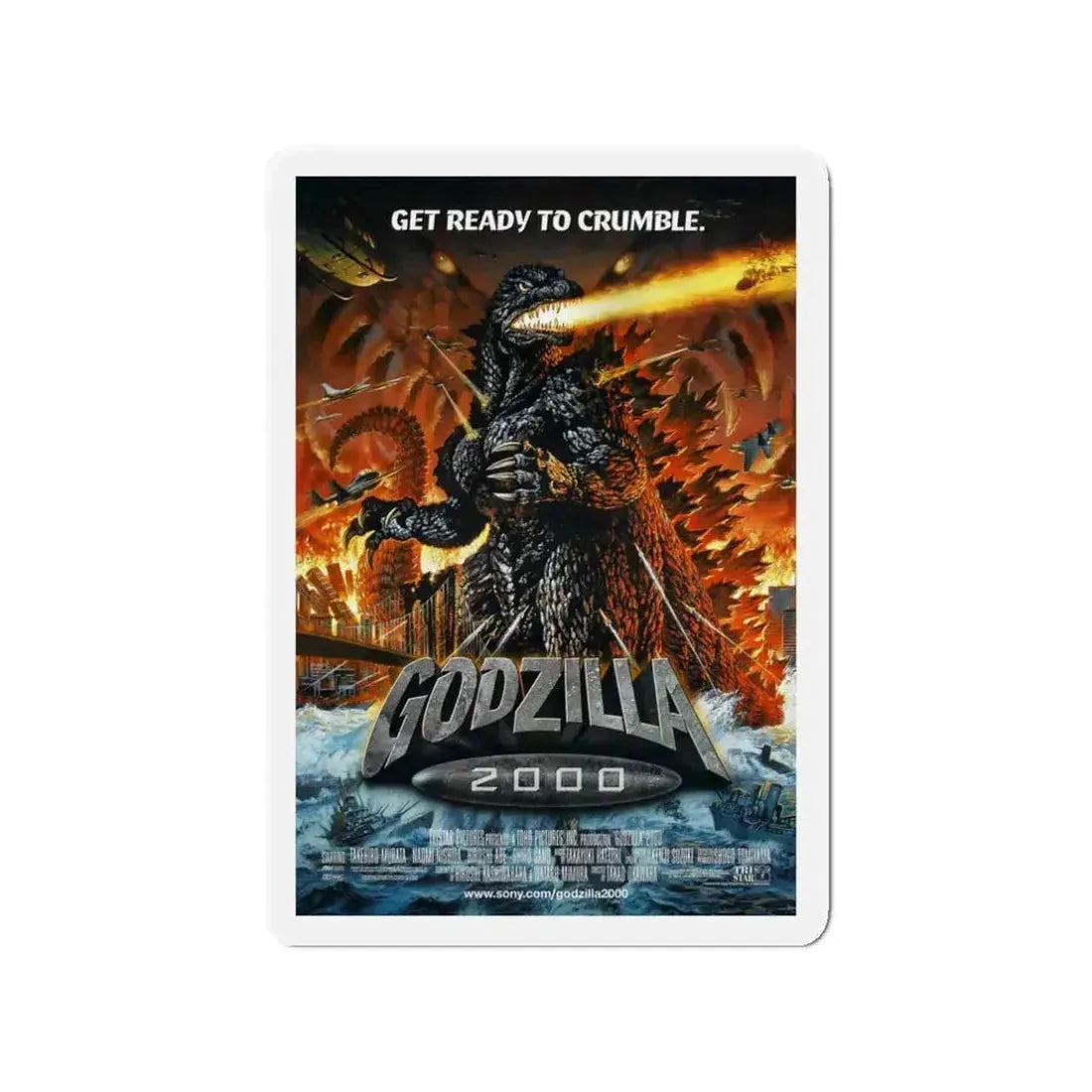 GODZILLA 2000 1999 Movie Poster - Refrigerator Magnet - The Sticker Space