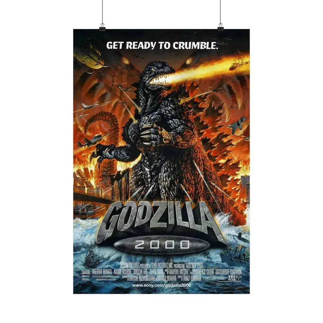 GODZILLA 2000 1999 - Paper Movie Poster 20″ x 30″ Matte - The Sticker Space