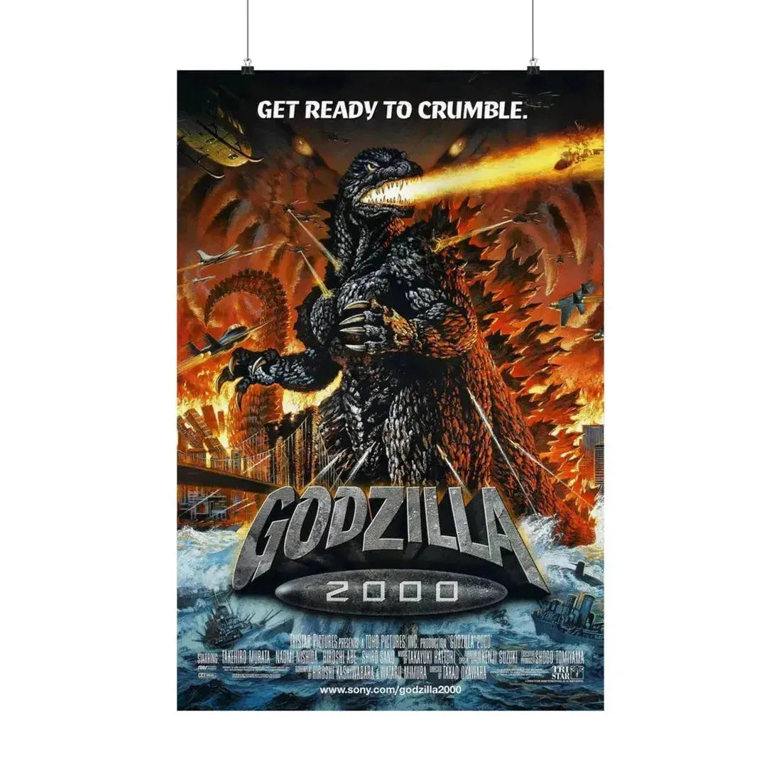 GODZILLA 2000 1999 - Paper Movie Poster 24″ x 36″ Matte - The Sticker Space