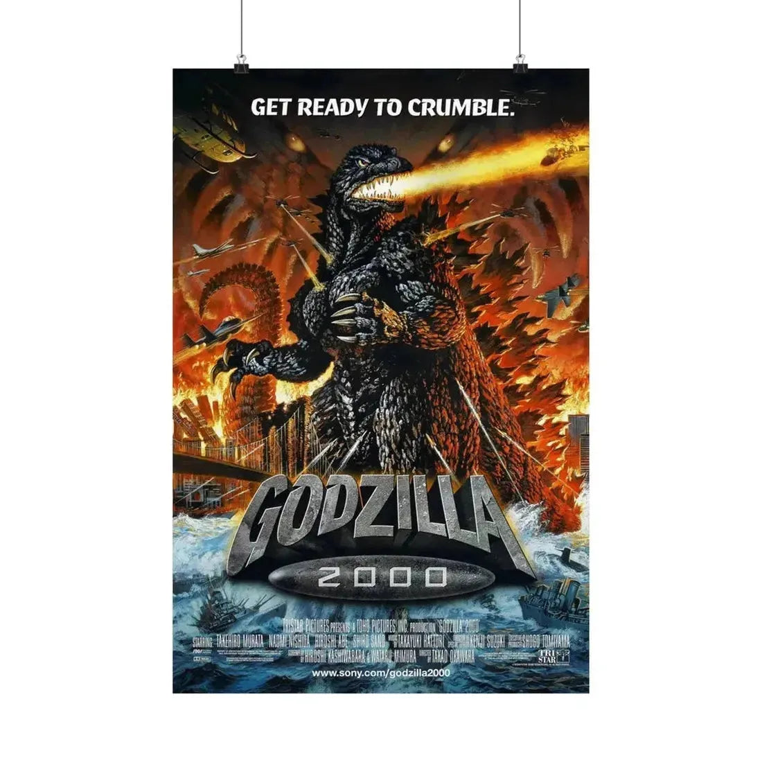 GODZILLA 2000 1999 - Paper Movie Poster - The Sticker Space