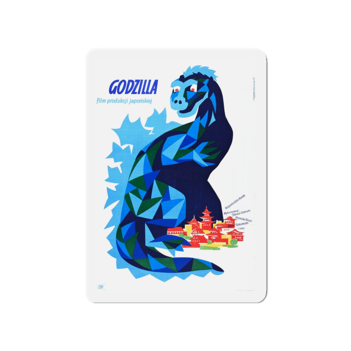 GODZILLA (3) 1954 Movie Poster - Die-Cut Magnet-4" x 4"-The Sticker Space