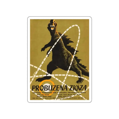 GODZILLA (CHECH) 1954 Movie Poster STICKER Vinyl Die-Cut Decal - The Sticker Space