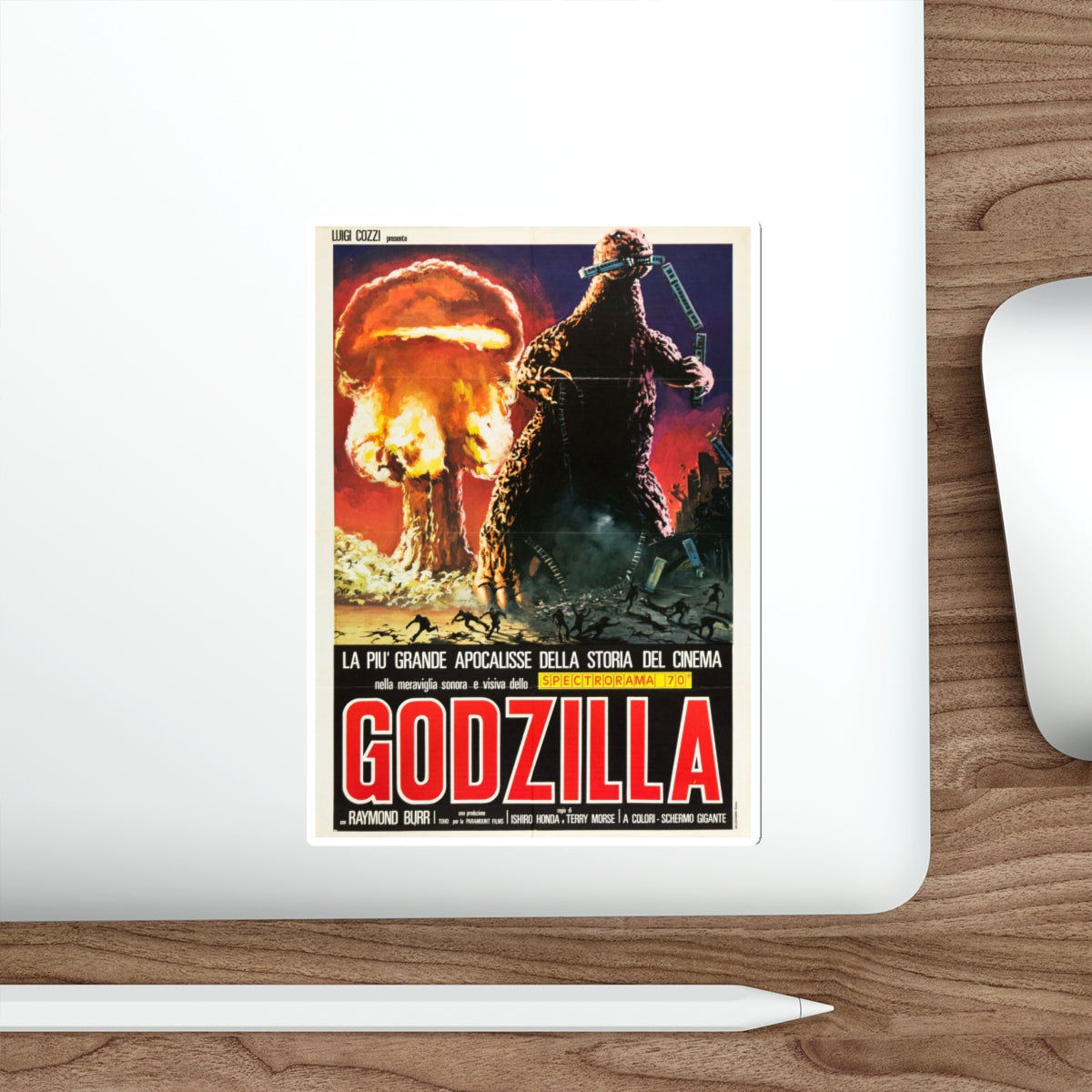 GODZILLA (COZZI) 1954 Movie Poster STICKER Vinyl Die-Cut Decal-The Sticker Space