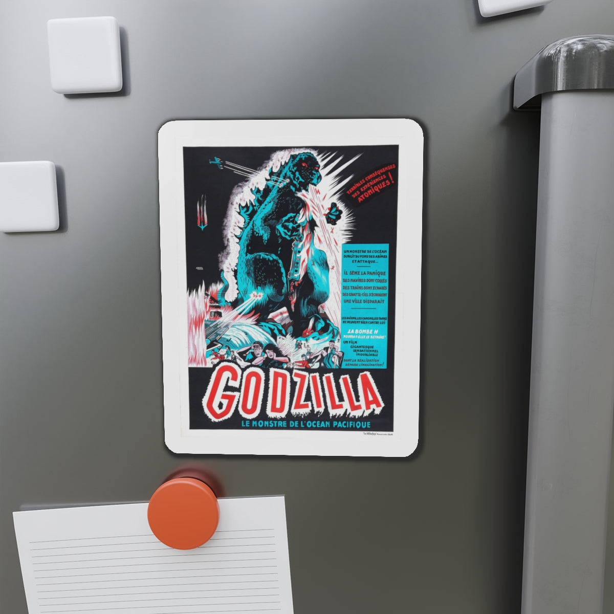 GODZILLA (FRENCH) 1954 Movie Poster - Die-Cut Magnet-The Sticker Space