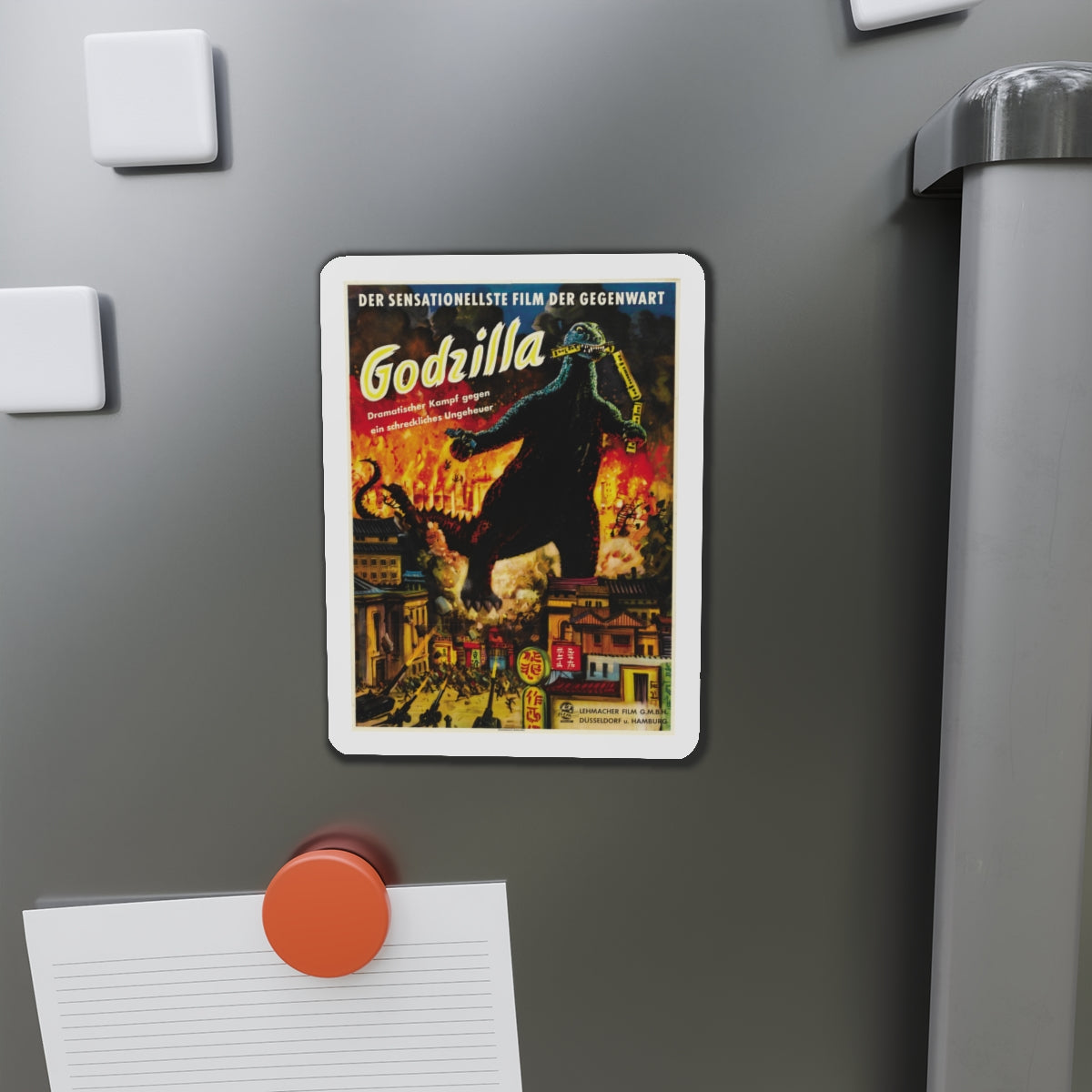 GODZILLA (GERMAN) 1954 Movie Poster - Die-Cut Magnet-The Sticker Space