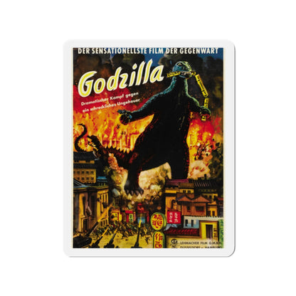 GODZILLA (GERMAN) 1954 Movie Poster - Die-Cut Magnet-2" x 2"-The Sticker Space