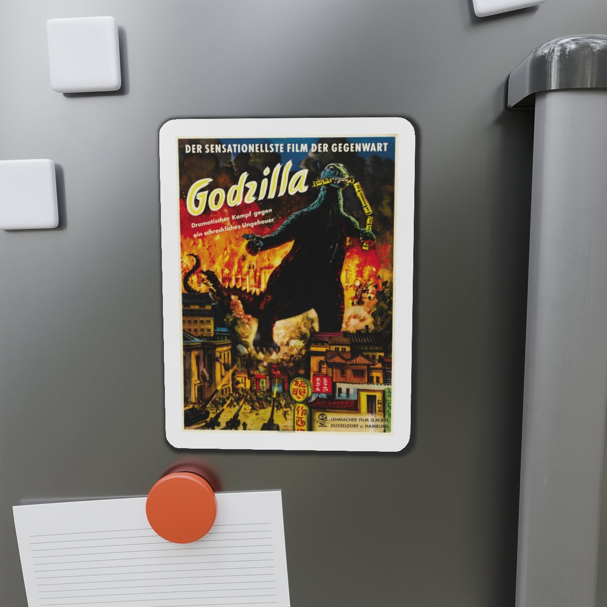 GODZILLA (GERMAN) 1954 Movie Poster - Die-Cut Magnet-The Sticker Space