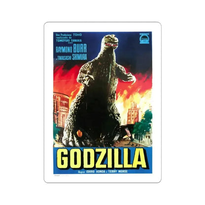 GODZILLA (ITALIAN) 1954 Movie Poster - STICKER Vinyl Kiss-Cut Decal 4 Inch White - The Sticker Space