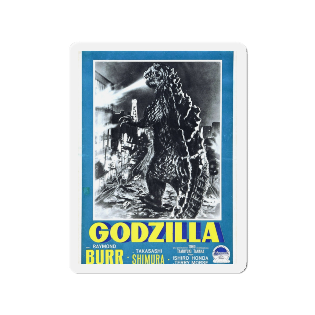 GODZILLA (ITALIAN) 2 1954 Movie Poster - Die-Cut Magnet-2" x 2"-The Sticker Space