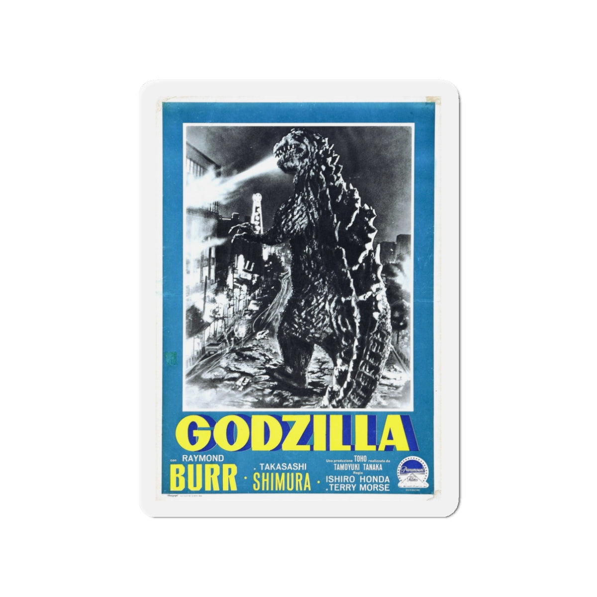 GODZILLA (ITALIAN) 2 1954 Movie Poster - Die-Cut Magnet-3" x 3"-The Sticker Space